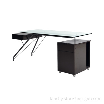 Modern Design Office Desk with Glass Top (DK-01)